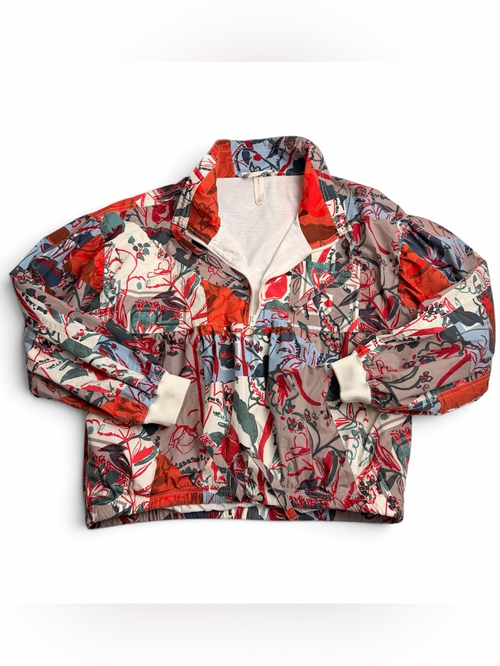 Daily Practice by Anthropologie Floral Windbreaker Jacket Size Medium - Picture 5 of 7
